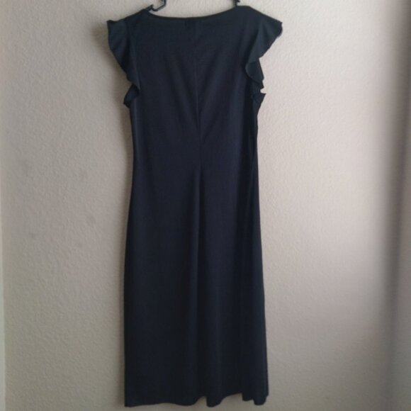 Vintage Y2K Hourglass Black Flutter Sleeve Mini Dress - Picture 2 of 4